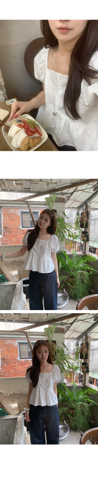 Ander Square Puff Blouse