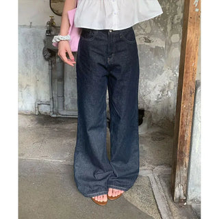 Toss Back-Point Tab Denim Pants