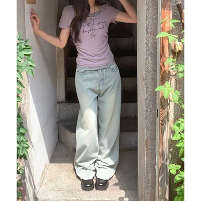 Jessica Vintage Washed Denim Pants