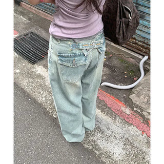 Jessica Vintage Washed Denim Pants