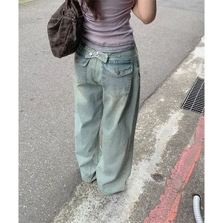 Jessica Vintage Washed Denim Pants