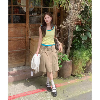 Crayon Daily Ribbed Sleeveless Top