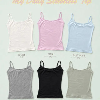 Tracksuit Slim Fit Daily Sleeveless Top