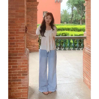 After Square Ribbon Blouse