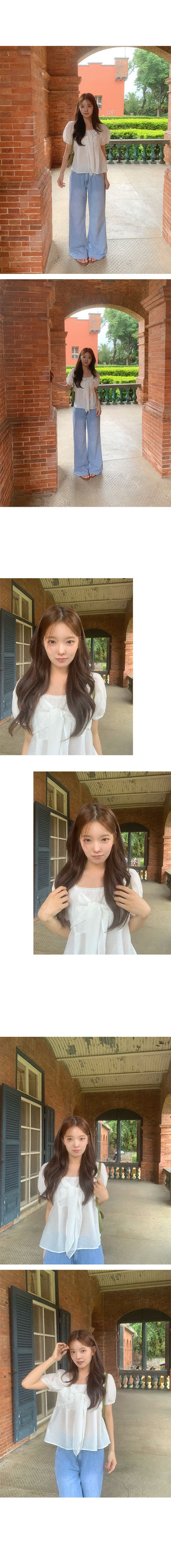 After Square Ribbon Blouse