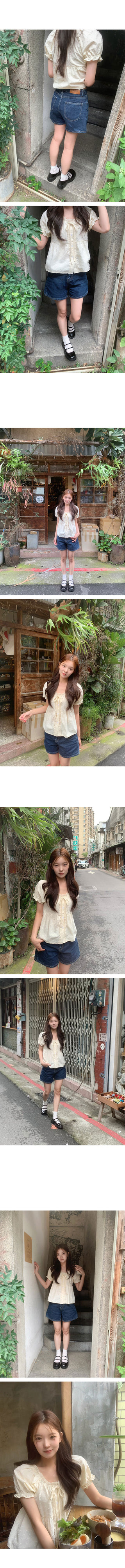 Genie Frill Ribbon Blouse