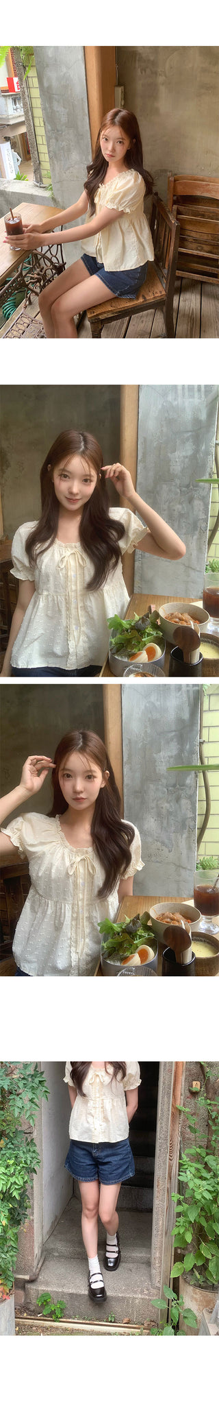 Genie Frill Ribbon Blouse