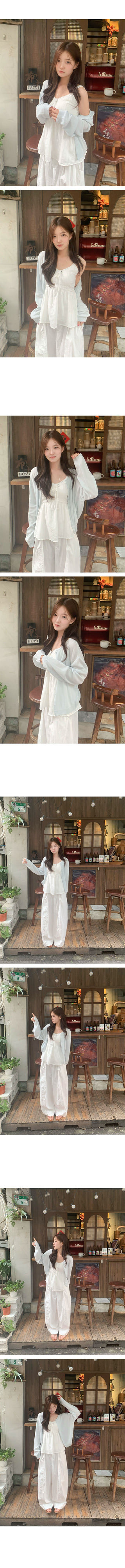 Suzy Lace Ribbon Sleeveless Blouse