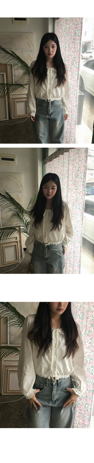 Horizon Lace Semi-Crop Blouse