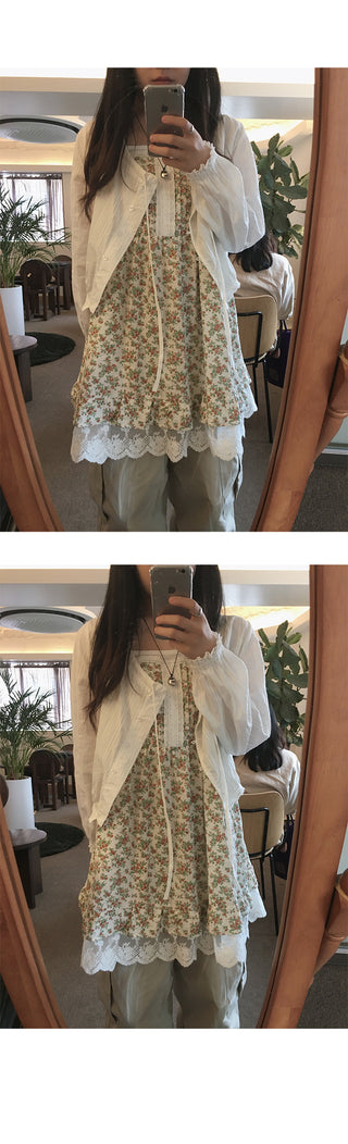 Horizon Lace Semi-Crop Blouse