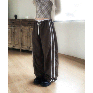 Up Wide Nylon Track Pants