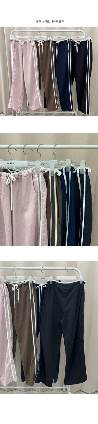 Up Wide Nylon Track Pants