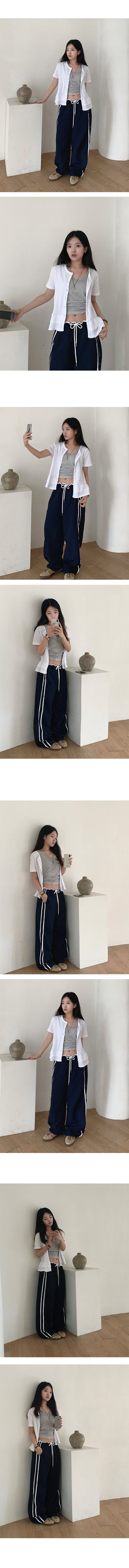 Pop Pop Tiered Frill Short Sleeve Cardigan T-shirt