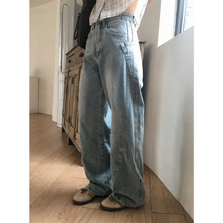 MyJean Stitch Vintage Washed Denim Long Pants