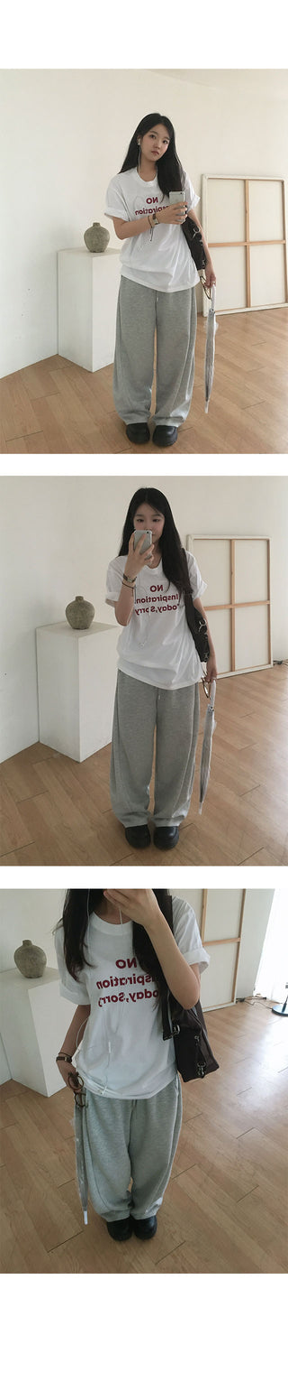 Tempo Side Pintuck Wide Long Pants