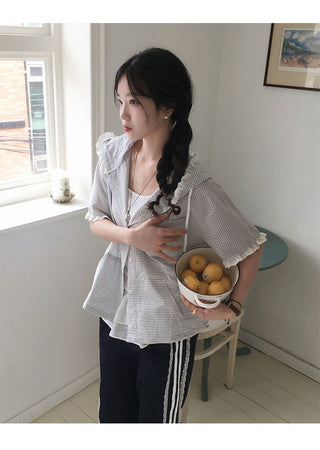 Ppiya Lace Check Hoodie