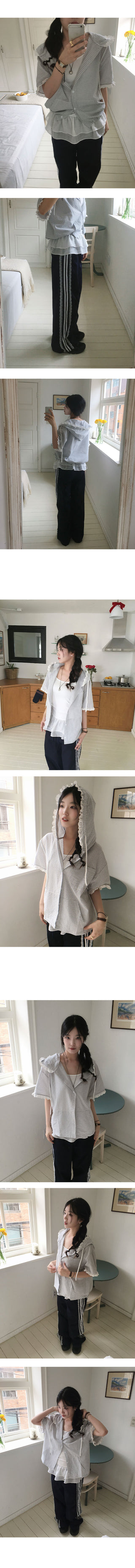 Ppiya Lace Check Hoodie