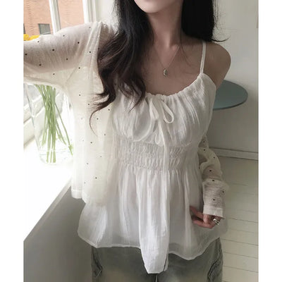 Adele Shirred Sleeveless Blouse