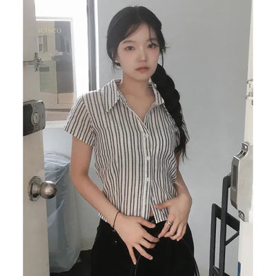 Anne Striped Short Sleeve Shirt