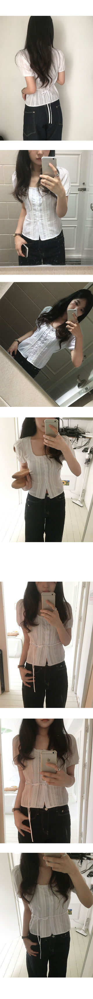 Somang Square Lace Blouse