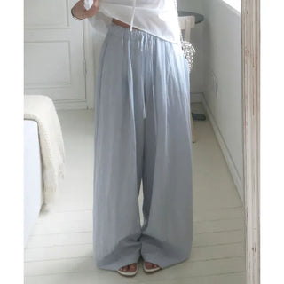 Dolphin Elastic Waist Wide Pants