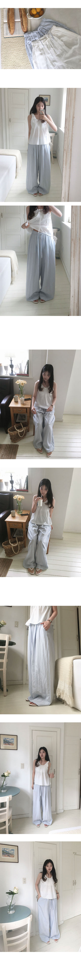 Dolphin Elastic Waist Wide Pants