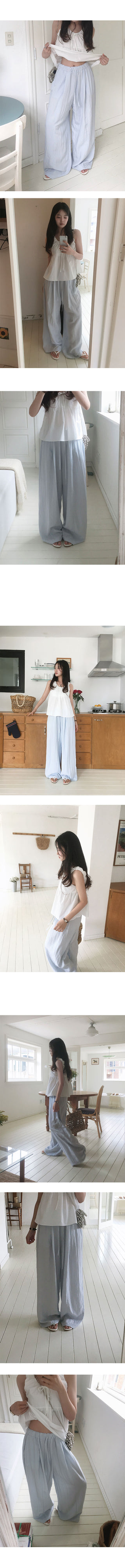 Dolphin Elastic Waist Wide Pants