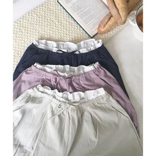 Surfer Nylon Color Block Elastic Wide Pants