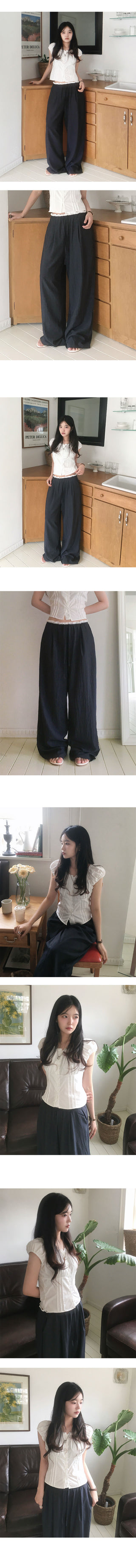 Surfer Nylon Color Block Elastic Wide Pants