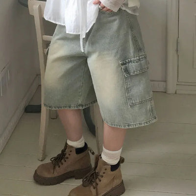 Select Vintage Washed Bermuda Denim Pants