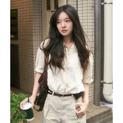 Hazelnut Stripe Short Sleeve Shirt