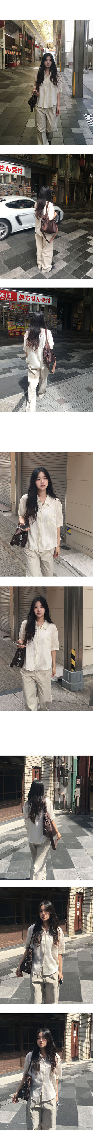 Hazelnut Stripe Short Sleeve Shirt