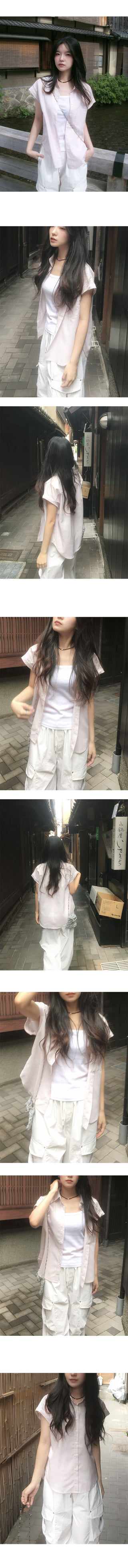 Sweetie Stripe Roll-up Short Sleeve Shirt