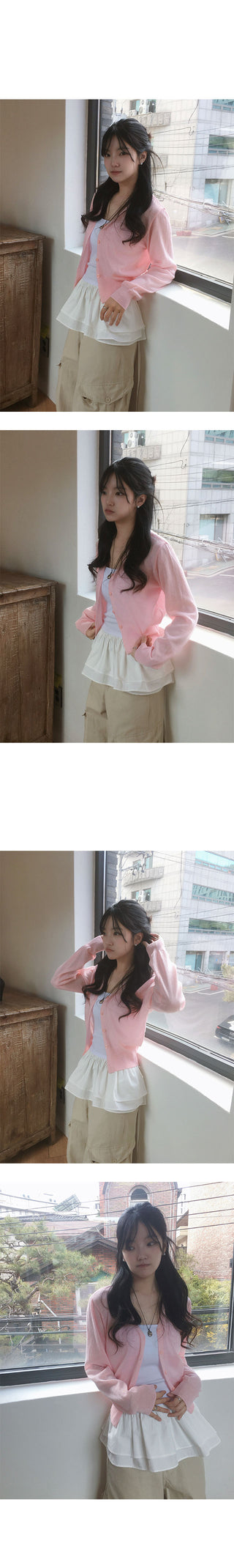Freesia Linen V-Neck Cardigan