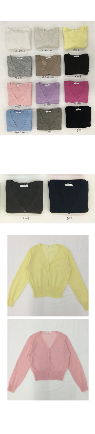 Freesia Linen V-Neck Cardigan