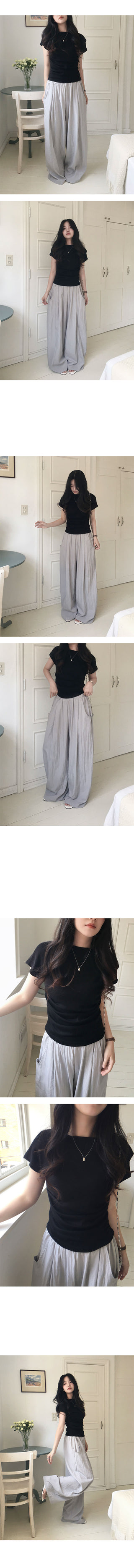 Diving Wide Pintuck Summer Pants