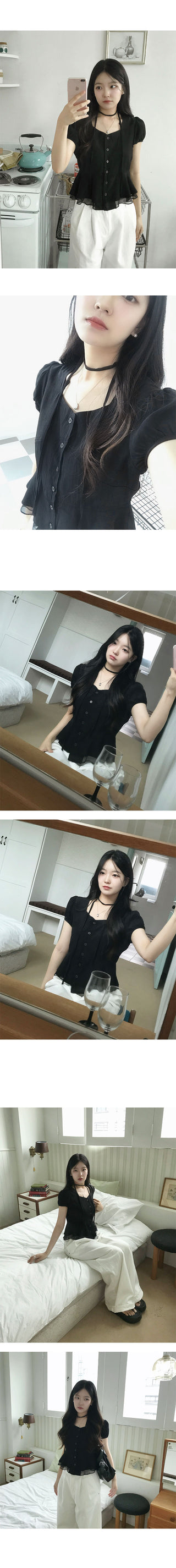 Ali Square Frill Blouse