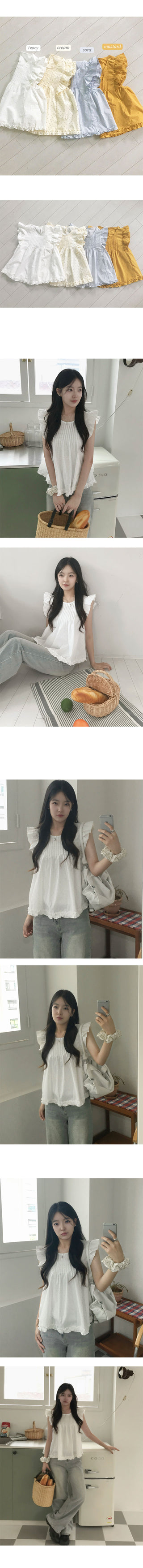 Wings Dot Frill Blouse