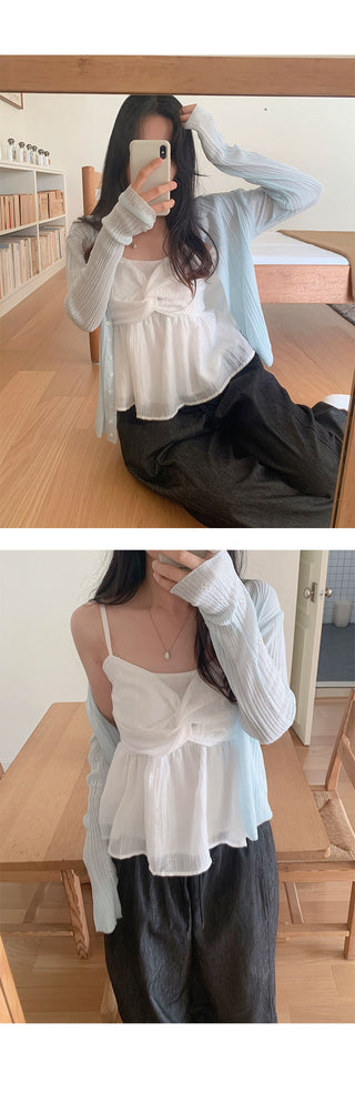 Pocari Punching See-through Cardigan