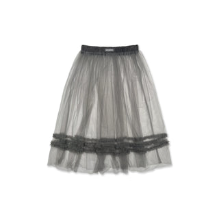 [MOROMORO] transparent mesh skirt