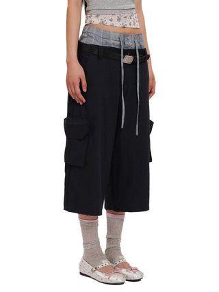 [MOROMORO] linen bermuda shorts