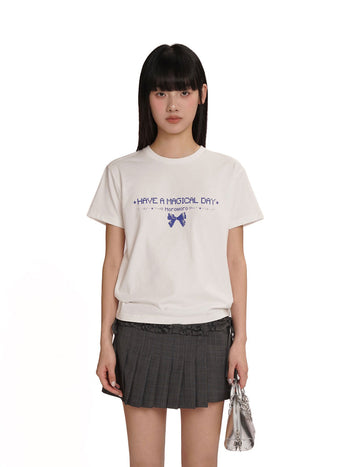 [MOROMORO] y2k printed tee