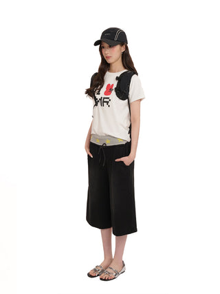 [MOROMORO] distressed pink tee