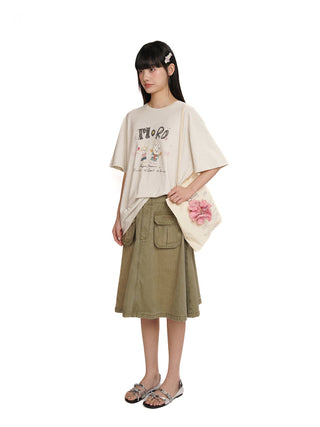 [MOROMORO] crayon rabbit tee