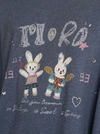 [MOROMORO] crayon rabbit tee