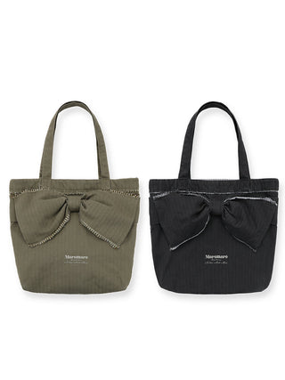 [MOROMORO] bow canvas bag