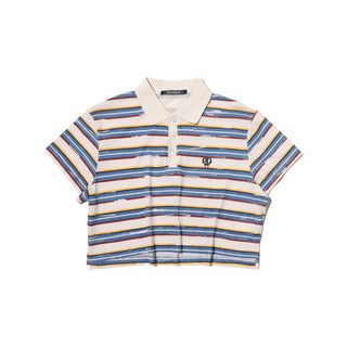[MOROMORO] rainbow cropped tee