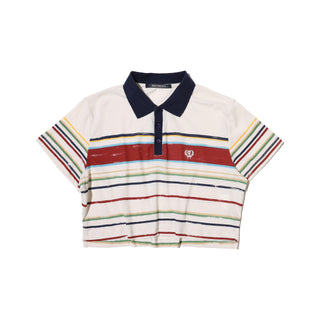 [MOROMORO] rainbow cropped tee