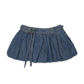 [MOROMORO] adjustable denim skirt