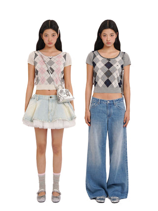 [MOROMORO] ribbon puff shirt
